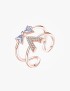 Gold ring for women letter v