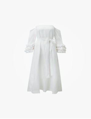 Latest Long Sleeve White Dress