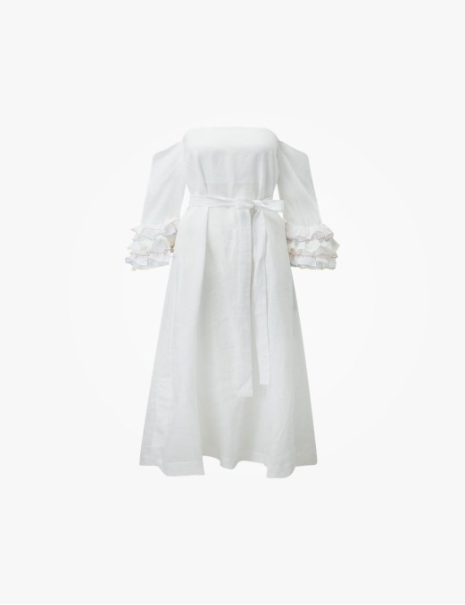 Latest Long Sleeve White Dress
