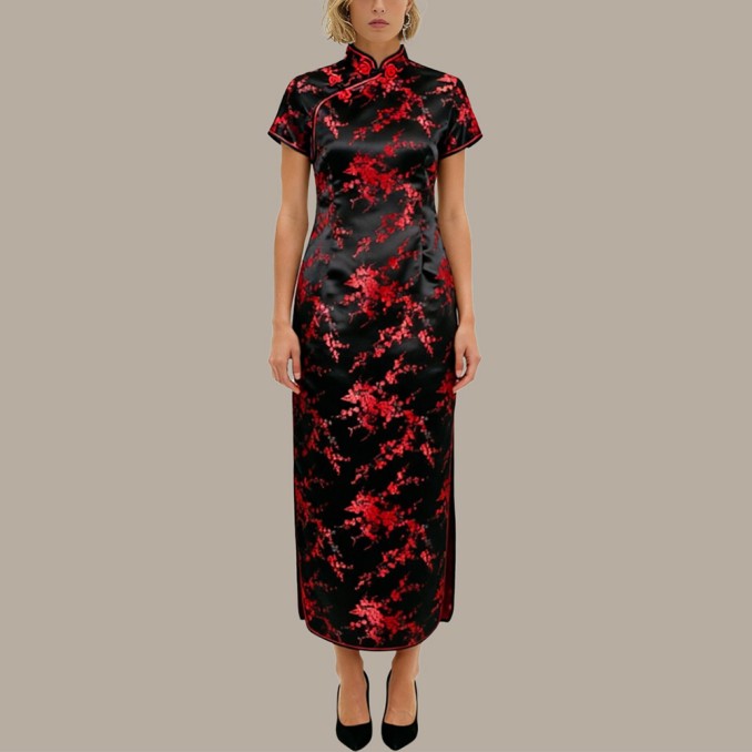 New fashionable printed Chinese cheongsam