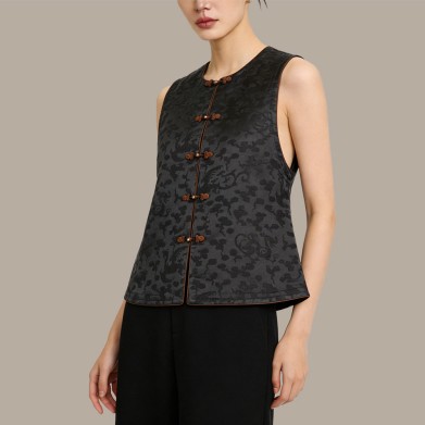 New Chinese-Style Loose-Fit Waterproof Vest