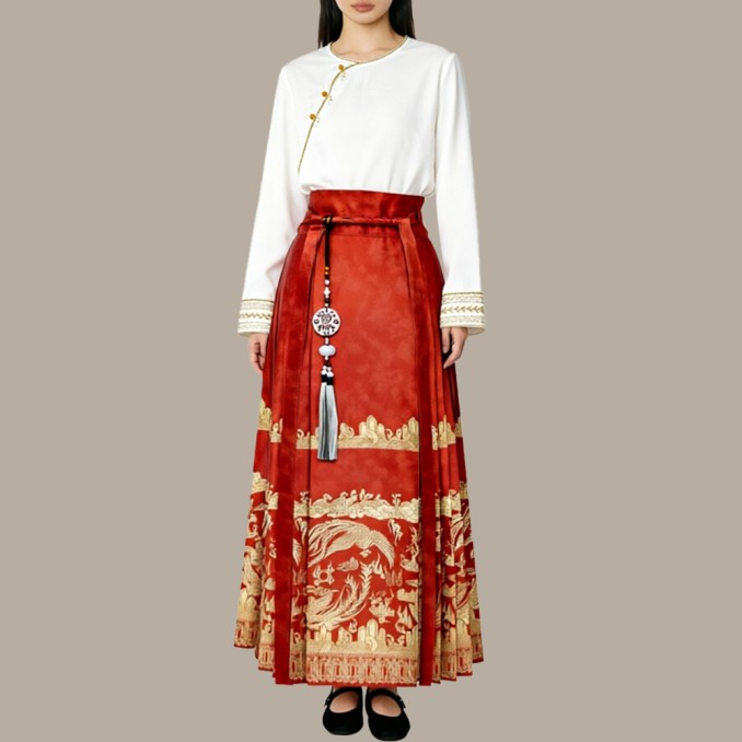Lightweight and Breathable A-Line Mamian Skirt
