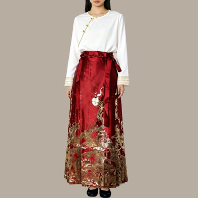 Low-Waisted Breathable Anti-Static A-Line Mamian Skirt