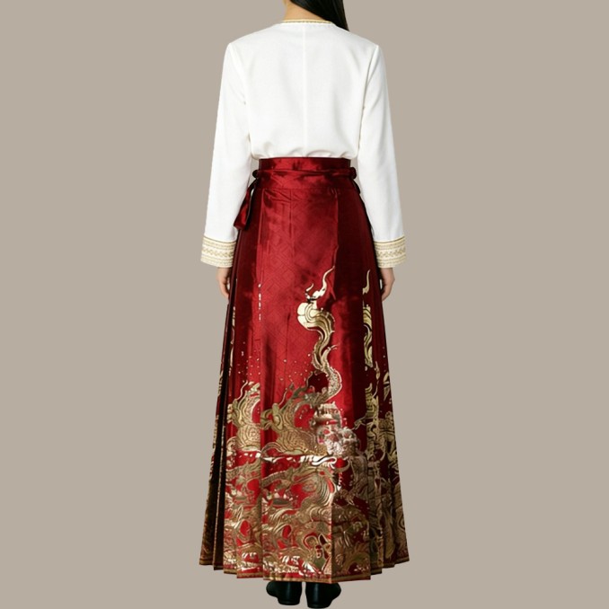 Low-Waisted Breathable Anti-Static A-Line Mamian Skirt