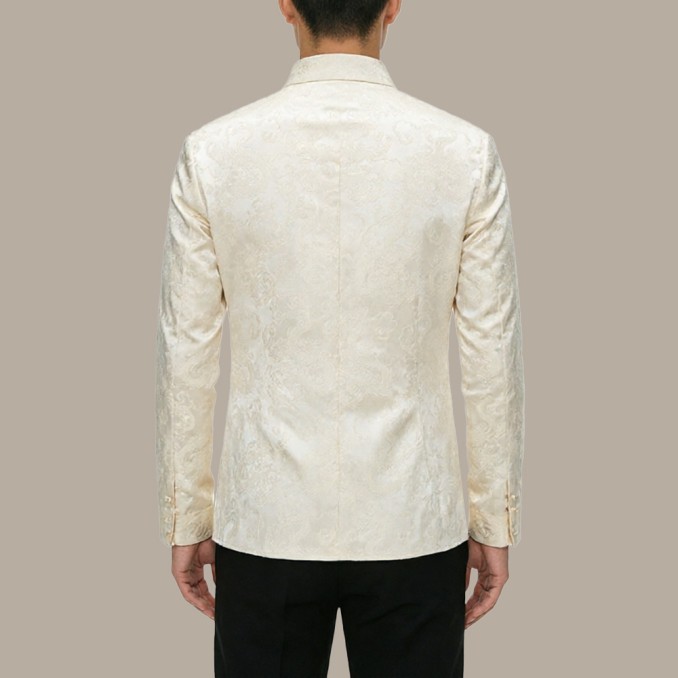 Shrink-Resistant Chinese-Style Top with Stand Collar