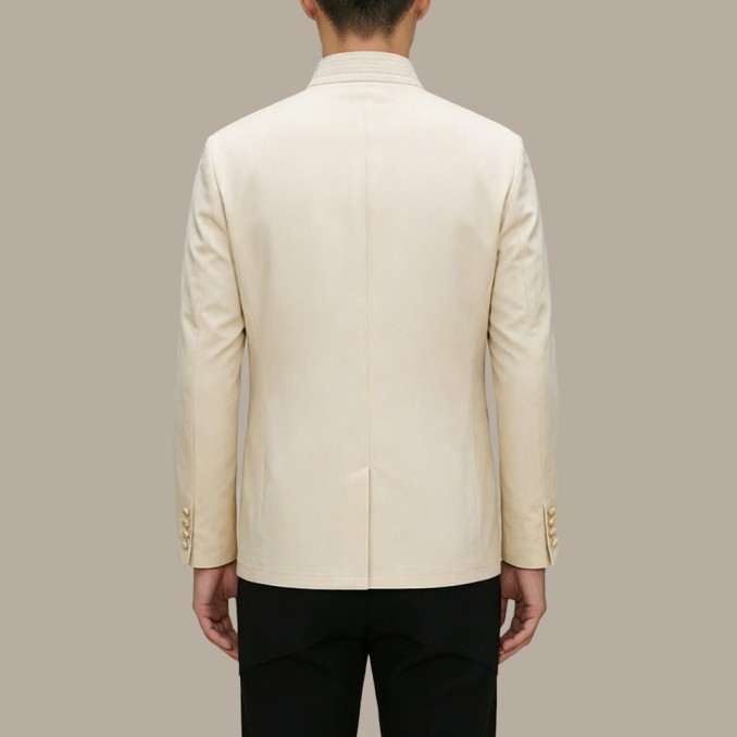 Embroidered Turn-down Collar Single-breasted Chinese-style Top