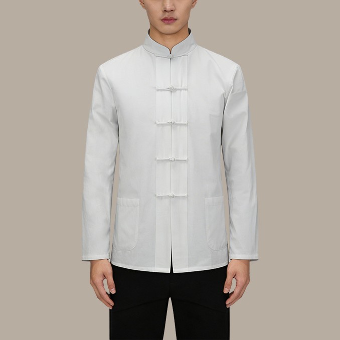 Pure Cotton Double-Breasted Stand-Collar Chinese-Style Top