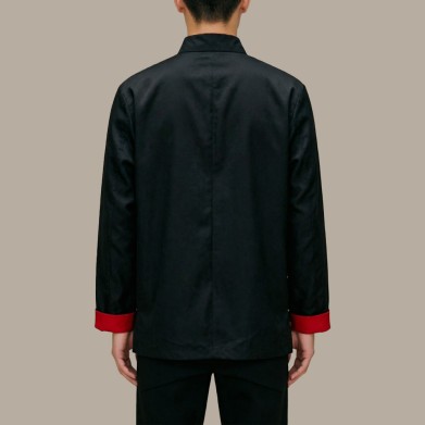 Cotton Chinese-Style Top with Stand Collar