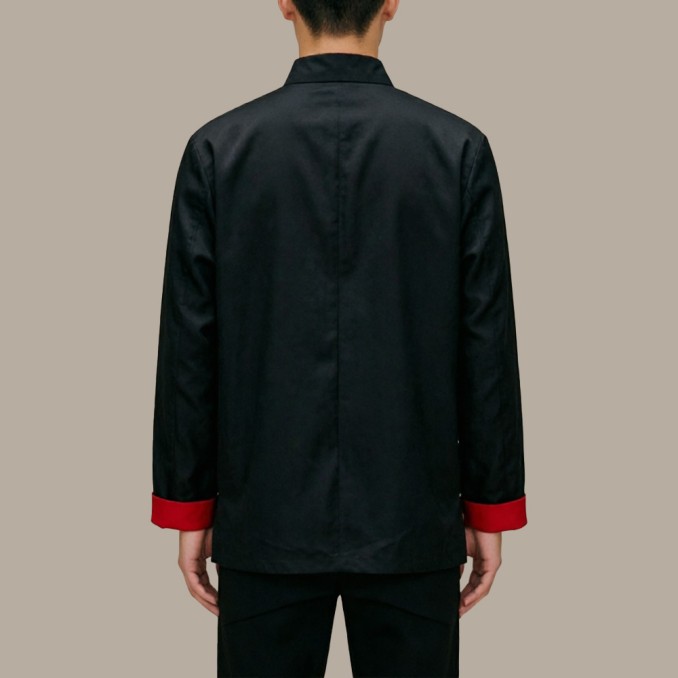 Cotton Chinese-Style Top with Stand Collar