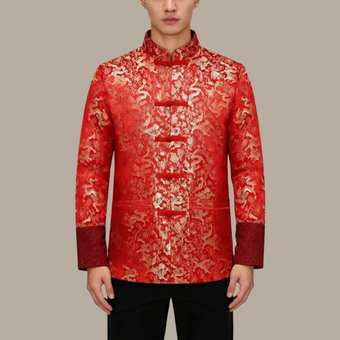 Breathable Chinese-Style Top with Stand Collar and Embroidery