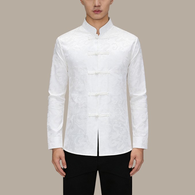Stand-Collar Shrink-Resistant Polyester Chinese-Style Top