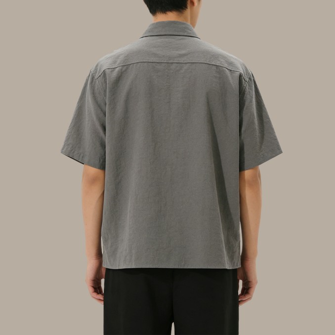 New Style Breathable Top with Chinese-Style Buttons and Turn-Down Collar