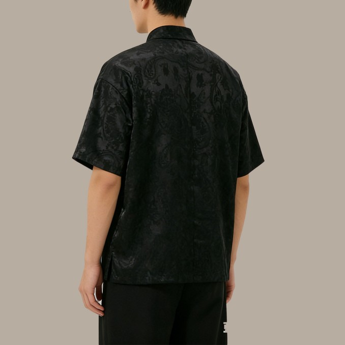 High-Quality Printed Chinese-Style Top with Stand Collar
