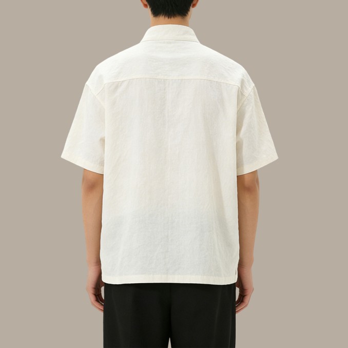Solid color Chinese-style printed single-breasted top