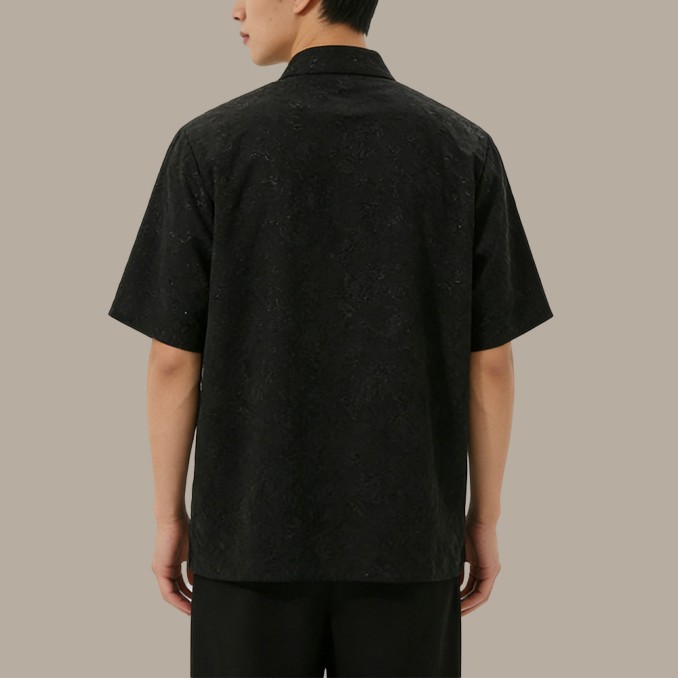 Stand-up collar Henley collar frog button Chinese short sleeve