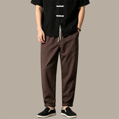 Men's Wrinkle-Resistant Straight-Cut Trousers