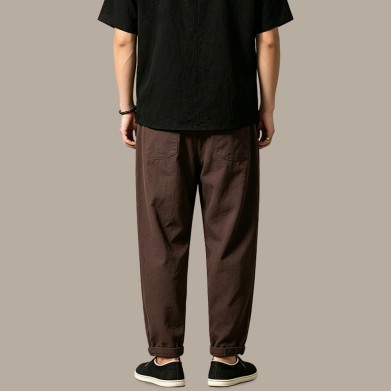 Men's Wrinkle-Resistant Straight-Cut Trousers