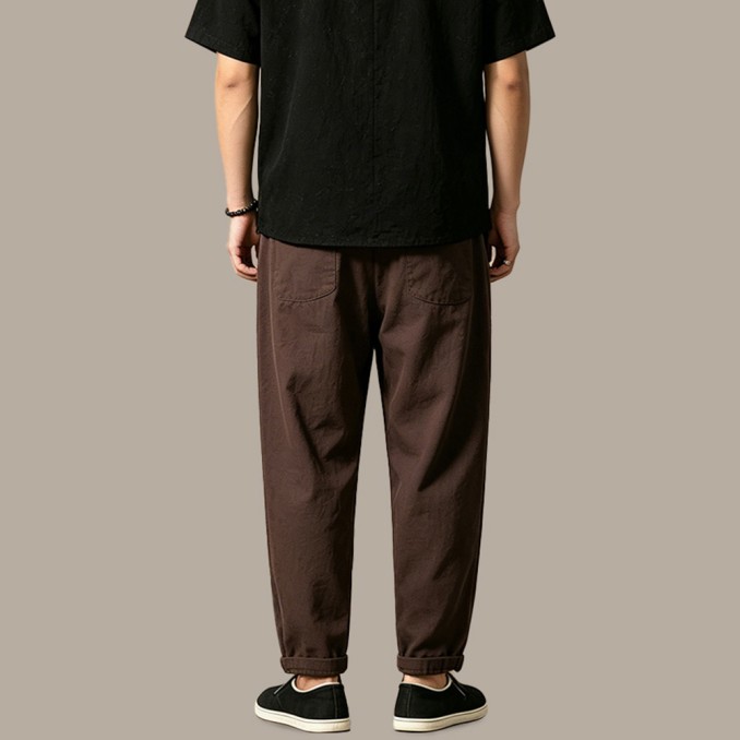 Men's Wrinkle-Resistant Straight-Cut Trousers
