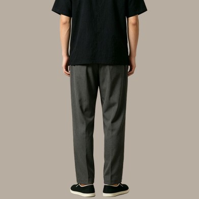 Men's Loose-Fit Wide-Leg Pleated Trousers with Zippers