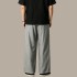 Striped Pleated Wide-Leg Breathable Trousers